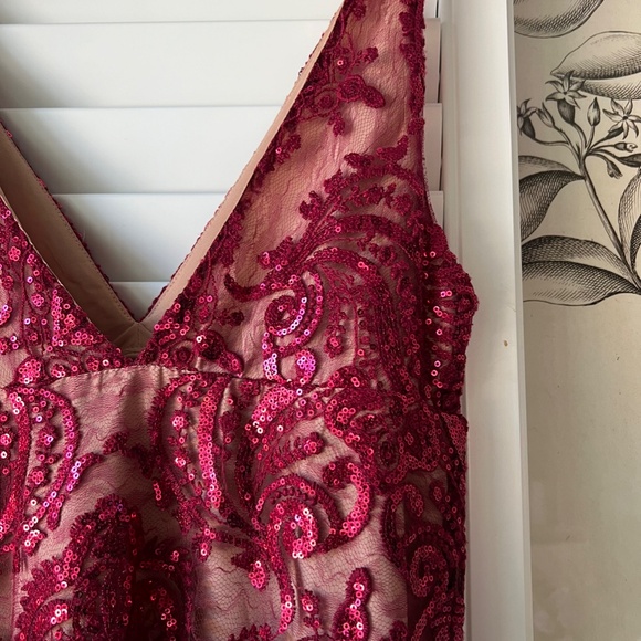 Free People Red Sequin Dress - Size 2 - Picture 6 of 7